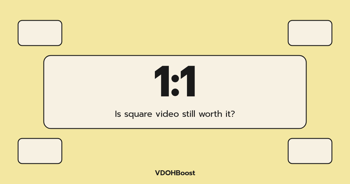 Title card: 1:1, Is square video still worth it?